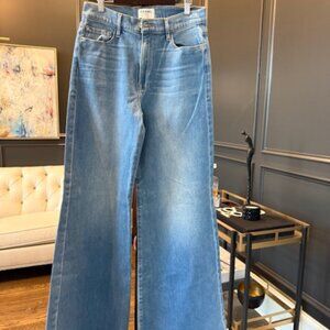 FRAME Denim Wide Leg Jeans | Raw Hem | Light Wash | Like New